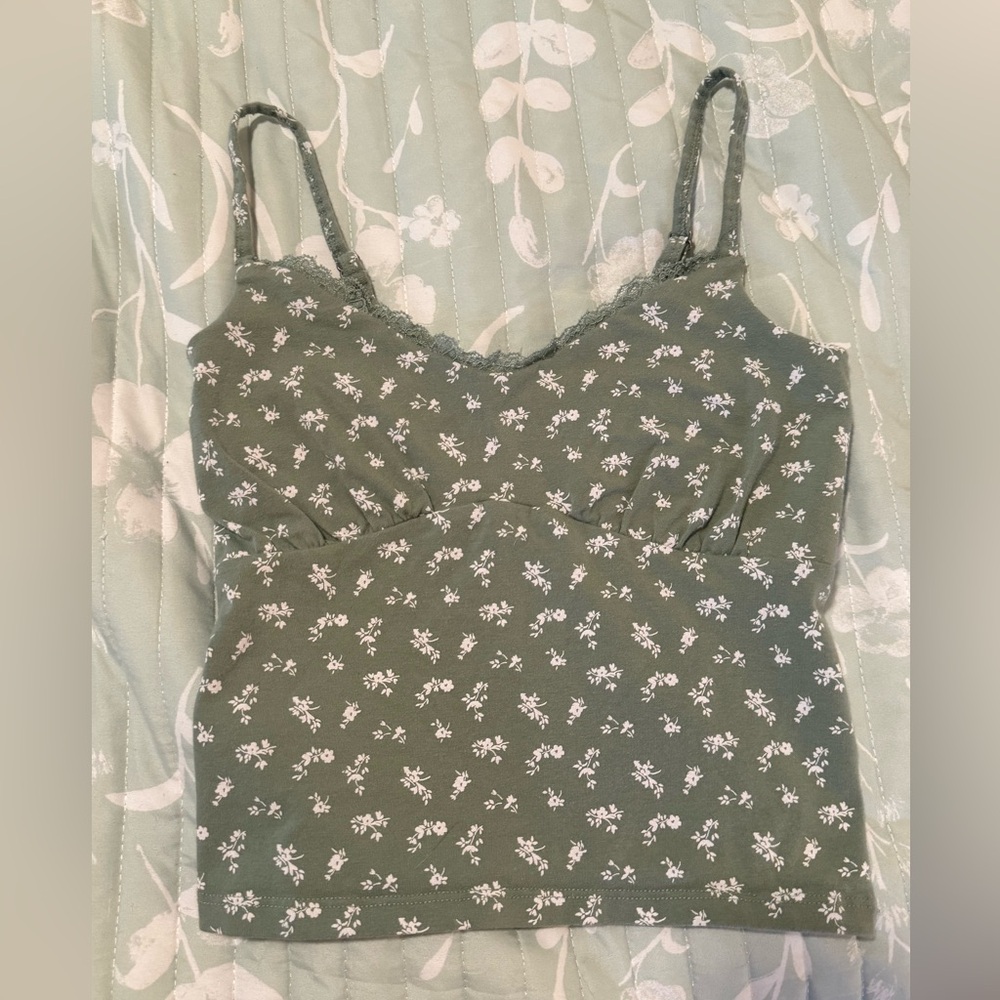 Sage Green Floral Cami